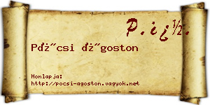 Pócsi Ágoston névjegykártya